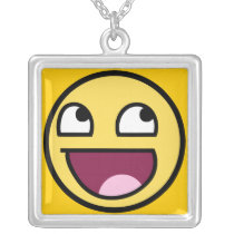 awesome smiley face rage f7u12 funny meme necklace