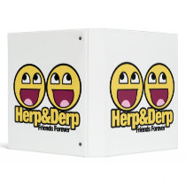 Awesome Smiley Herp and Derp Binder