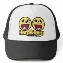 Awesome Smiley Herp and Derp Mesh Hat