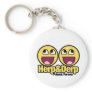 Awesome Smiley Herp and Derp Key Chain
