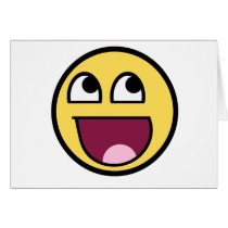 Awesome Smiley Internet Meme Greeting Cards