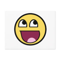 Awesome Smiley Internet Meme Postcards