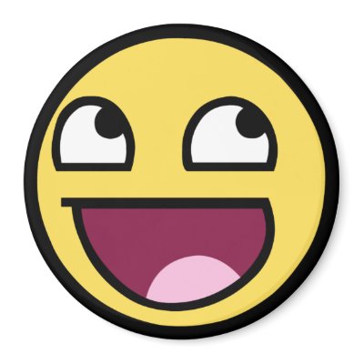 Awesome Smiley Refrigerator Magnet by MemeRegime