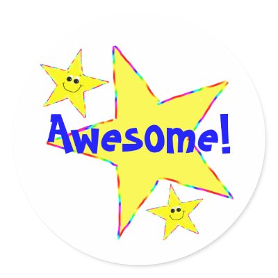 Awesome Smiley Star School Stickers by anuradesignstudio