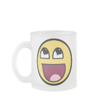 Awesome Smiley with Hearts Mugs