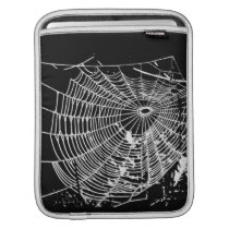 Awesome Spider Web Design White on Black Sleeve Sleeve For iPads