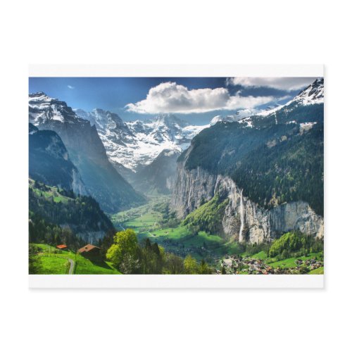 Awesome Switzerland Alps postcard
