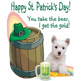 Awesome Westie Puppy St. Patrick’s Day T Shirt shirt