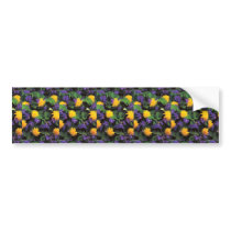 Awesome WIld Dandelion and Violets Flower Design Bumper Sticker