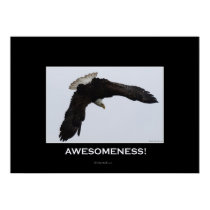 AWESOMENESS Motivational Eagle Poster posters