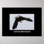 AWESOMENESS Motivational Eagle Poster posters