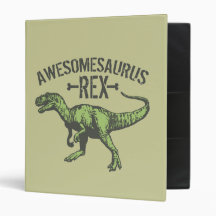 Awesomesaurus Rex Vinyl Binders