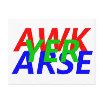 AWK YER ARSE POSTCARDS