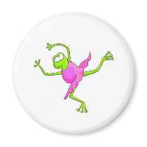 Awkward Ballet Frog Refrigerator Magnets
