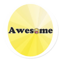 Awsome Face Smiley Stickers