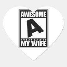 Awsome Husband Heart Stickers