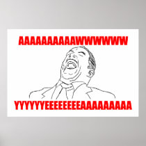 awwww yeah rage comic lol rofl poster
