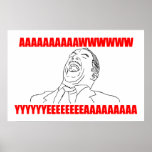 awwww yeah rage comic lol rofl poster