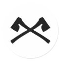 ax axe crossed icon stickers