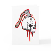 axed skull card