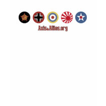 Axis & Allies.org Country Markers (blue) t-shirts