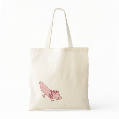 Axolotl salamander tote bag by lulubean