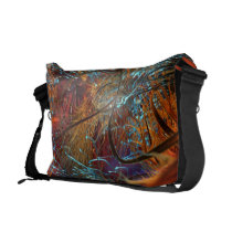 rainbow, fractal, apophysis, axons, nerves, abstract, Rickshaw messenger bag with custom graphic design