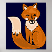AY- Focy Fox Poatcard Poster