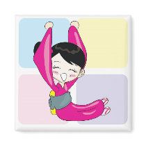 Aya-chan L-shape Square Magnet by ayachan Aya-chan L-shape Square Magnet