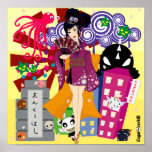 Ayaka in Harajuku Town posters