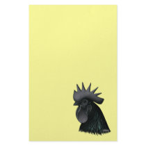 Ayam Cemani Rooster Head Stationery