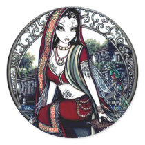 Ayanna Belly Dancer Garden Fairy Sticker by mykajelina Ayanna Belly Dancer Garden Fairy Sticker