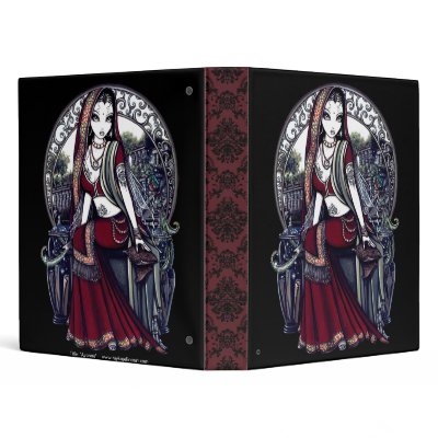 "Ayanna" Gothic Belly Dancer Fairy Art Binder by mykajelina