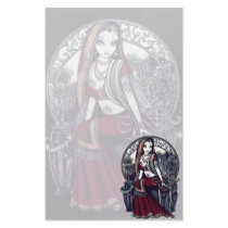"Ayanna" Gothic Belly Dancer Fairy Art Stationery