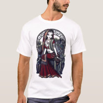 myka, jelina, gothic, exotic, ethnic, ayanna, eastern, belly, dancer, indian, garden, hanging, angelic, script, faeries, fairies, fairy, goth tshirts, fantasy, science fiction, Shirt with custom graphic design