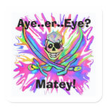 Aye or Eye? Matey Stickers stickers