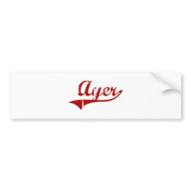 Ayer Massachusetts Classic Design Bumper Sticker