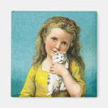 Ayers Pills Girl With Cat Magnets