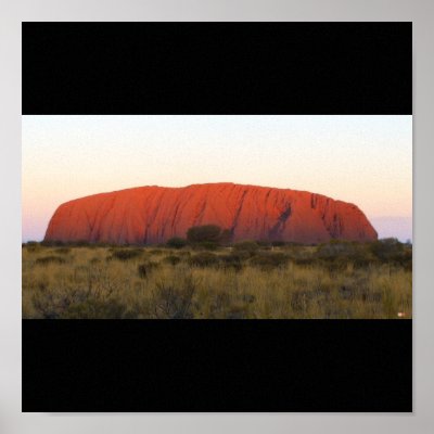 Ayers Rock at Sunset Poster by alienmerchant