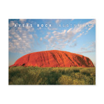 ayers rock in australia post card