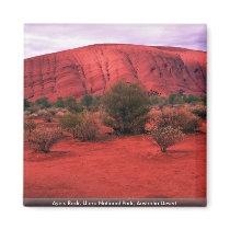 Ayers Rock, Uluru National Park, Australia Desert Fridge Magnets