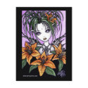 "Ayla" Gothic Tiger Lilly Fairy Postcard by mykajelina "Ayla" Gothic Tiger Lilly Fairy Postcard