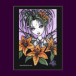 "Ayla" Gothic Tiger Lilly Fairy Postcard