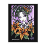 "Ayla" Gothic Tiger Lilly Fairy Postcard