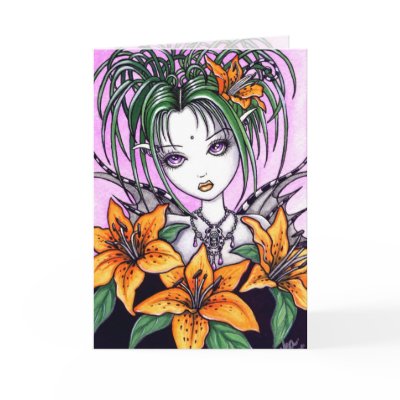 Ayla Tiger Lilly Fairy Card by mykajelina