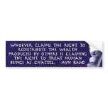 Ayn Rand on Redistribution of Wealth Bumper Stickers