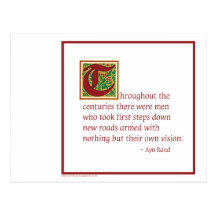 Ayn Rand Post Card