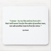 Ayn Rand Quote mousepads
