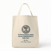 Ayn Rand Quote on Welfare Tote Bag