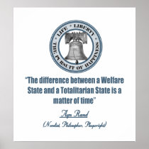 Ayn Rand quote on Welfare Posters